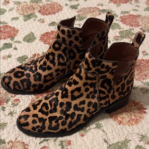 Franco Sarto Leopard Print Ankle Booties